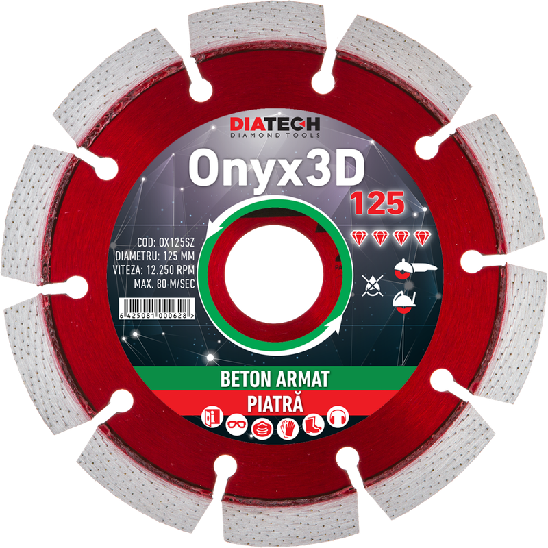 OX125SZ DISC DIAM ONYX 3D SEGM 125