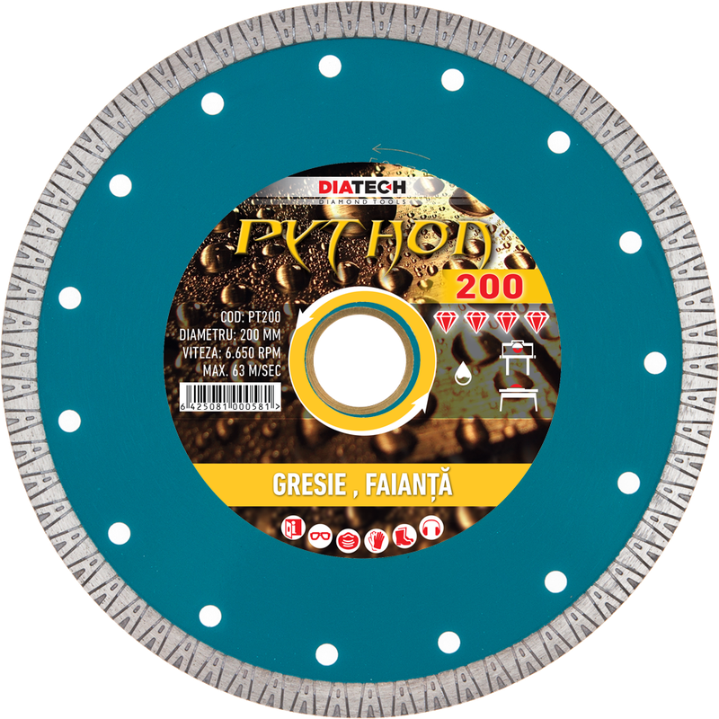 PT200 DISC DIAM PT GRESIE PYTHON 200